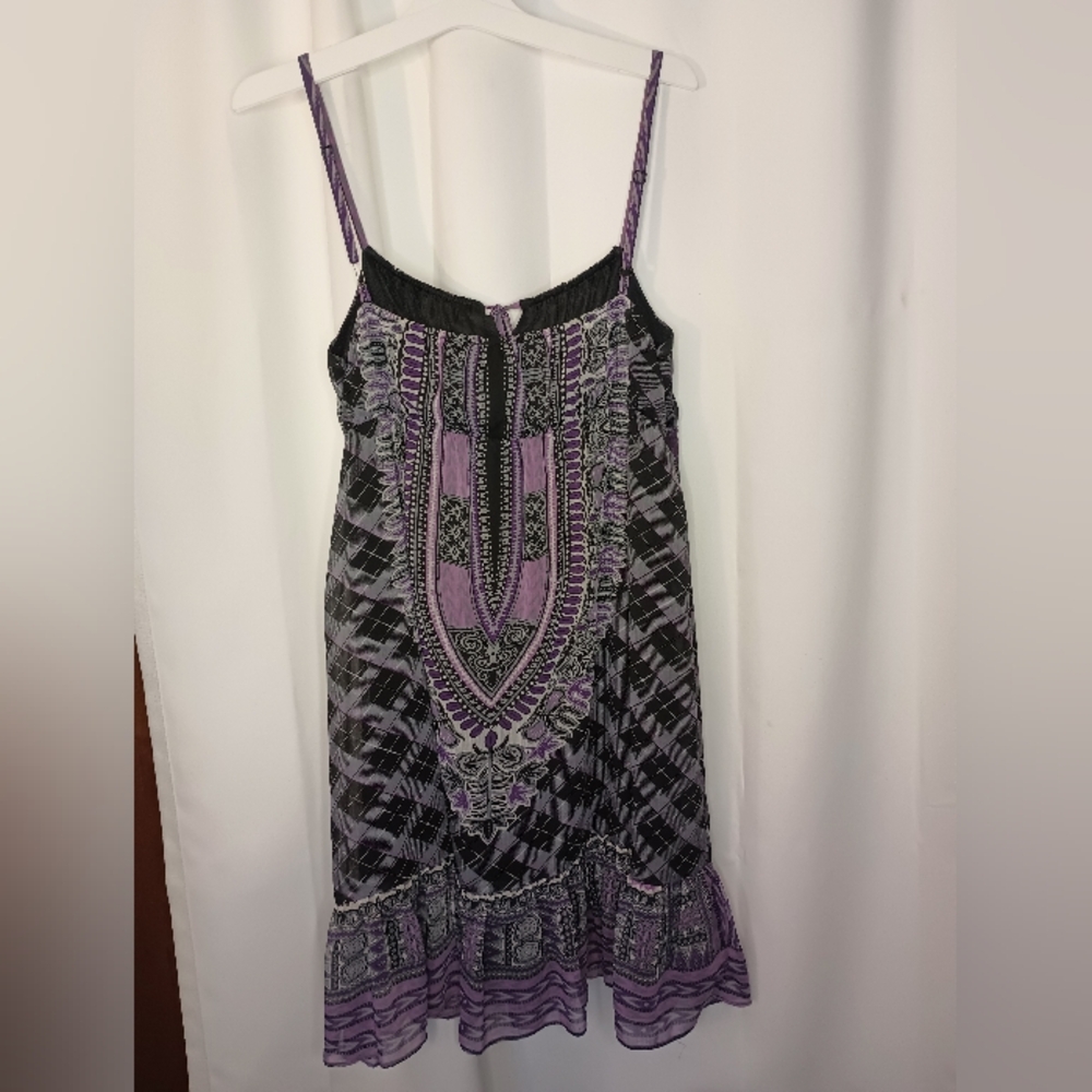 Vintage Twenty One Babydoll Dress Medium Purple Boho Festival Coachella - Picture 6 of 10